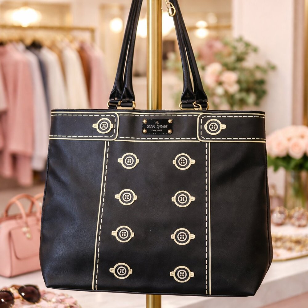 Rare Whimsy Style Kate Spade New York Louie Quinn Button Sketch Tote